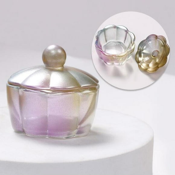 Plato Dappen shamjiam acrílico para salón de uñas con tapa