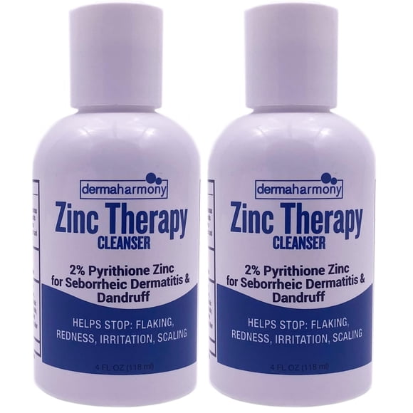 Limpiador líquido Dermaharmony con 2% de piritionato de zinc, 120 ml (paquete de 2)
