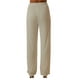 thumbnail image 5 of VISgogo Pantalones casuales de primavera y verano para mujer Pantalones de pierna ancha fruncidos con banda elástica de color sólido VISgogo moda, 5 of 6