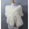 thumbnail image 2 of Faux fur Capes for Women Bridal Scarves Bridal Shawl Warm Wrap Stoles for Wedding Dresses, 2 of 8