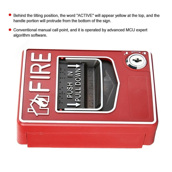 Wchiuoe Fire Security Horns & Sirens DC 9-28V Wired Emergency Fire Alarm Station