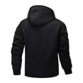 thumbnail image 4 of Mens Jesus Hoodies Christian Fleece Lined Zip Up Cross Thick Heavyweight Jackets Winter Warm Black L, 4 of 4