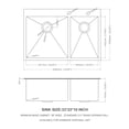 thumbnail image 6 of Double Bowl Drop-in Kitchen Sink, Gunmetal Black Double Bowl Kitchen Sink 16 Gauge with Two 10" Deep Basin, X Grooves Engineered for Easy Draining, 6 of 7