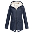 thumbnail image 4 of Veste Imperméable à Capuche pour Femmes Manteau d'Hiver Chaud Rembourré Parka de Randonnée Extérieure Fermeture Éclair, 4 of 10