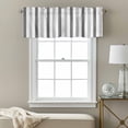 thumbnail image 3 of Grey Striped Kitchen Curtain Valances for Windows Farmhouse Short Curtains, Minimalist Farmhouse Stripe Rod Pocket Valance Curtain for Bedroom Cafe Living Room, 3 of 8