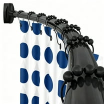 Ktinnead Curved Shower Curtain Rod for Bathroom 39-71 inches Adjustable Length Curved Shower Rods,Need Drilling