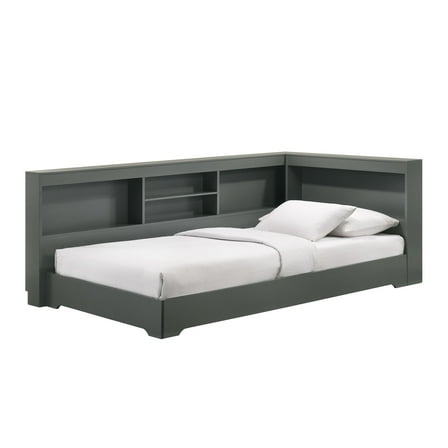 Picket House Furnishings Santino Twin Corner Bed in Grey