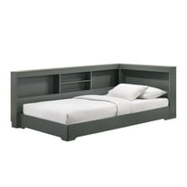 Picket House Furnishings Santino Twin Corner Bed in Grey