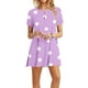 thumbnail image 2 of Vestidos de Verano de Mujer Cuello Redondo Manga Corta Impreso, Ligero Y Cómodo Vestidos Casuales para Mujeres, 2 of 5