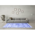 thumbnail image 3 of Ahgly Company Machine Washable Indoor Rectangle Persian Blue Traditional Area Rugs, 7' x 9', 3 of 4