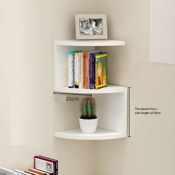 Corner Shelf Corner Punching-Free Corner Bookshelf Kitchen Triangle Cabinet Storage Rack