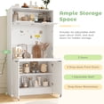 thumbnail image 6 of Harper & Bright Designs Compact Kitchen Pantry, Kitchen Pantry Storage Cabinet with Power Outlet, Tall Farmhouse Kitchen Hutch with Adjustable Shelf for Dining Living Room, White, 6 of 20