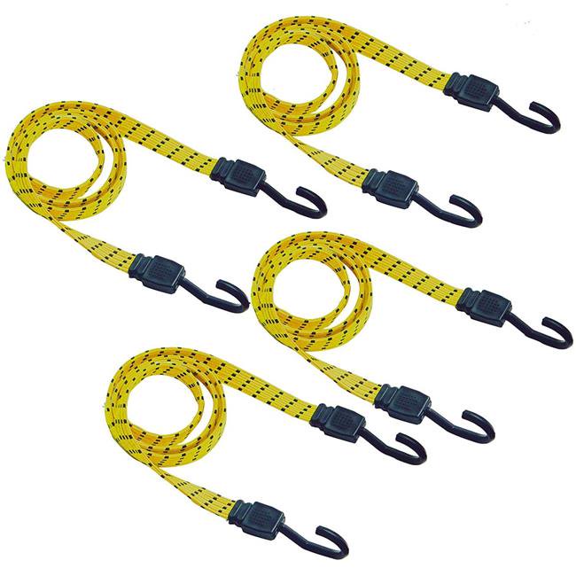 24 in. Yellow Bungee Cord, Pack of 4