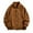 Brown, variant on Men's Coats Men's Spring And Fall Solid Color Jacket Casual Retro Suede Collar Button Jacket Black 2XL