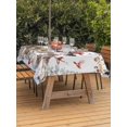 thumbnail image 2 of Outdoor Tablecloth with Umbrella Hole and Zipper, Christmas Snowman Rectangle Table Cloth 60x102 Inch Waterproof Tablecloth, Xmas Snowflake Elk Eucalyptus Leaves Picnic Table Cover for Patio Camping, 2 of 7