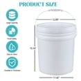 thumbnail image 3 of Wekioger 6.6 Gallon Round Plastic Bucket with Sealed Lid, White Bucket Pail Food Grade, 4-Pack, 3 of 7