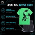 thumbnail image 6 of RBX Boys Athletic Outfit Shorts Set Breathable Performance Graphic Tee and Mesh Gym Shorts 2 Piece, 6 of 7