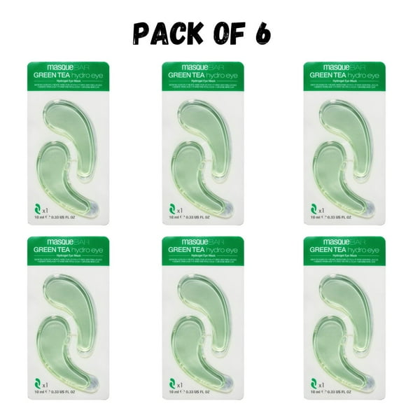 Masque Bar Patchs pour les Yeux Hydro Gel Thé Vert, 6 Paires