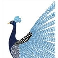 thumbnail image 3 of Animal Duvet Cover Set, Exotic Wild Magnificent Bird with Feather Peacock Modern Image Art, Decorative 3 Piece Bedding Set with 2 Pillow Shams, King Size, Dark Blue Blue and Black, by Ambesonne, 3 of 3