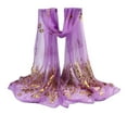thumbnail image 2 of Sueño Women Lady multicolor Peacock Flower Scarf Long Soft Wrap chal Stole Pashmina, 2 of 4