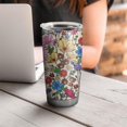 thumbnail image 4 of 20 Oz Pioneer Flower Coffee Tumbler Double Wall Insulated Stainless Steel Water Bottle | Metal Reusable Thermoses Flask with Cup Cap | Leak & Sweat Proof with Anti-Dust Lid, 4 of 7