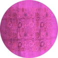 thumbnail image 1 of Ahgly Company Indoor Round Oriental Pink Industrial Area Rugs, 4' Round, 1 of 4