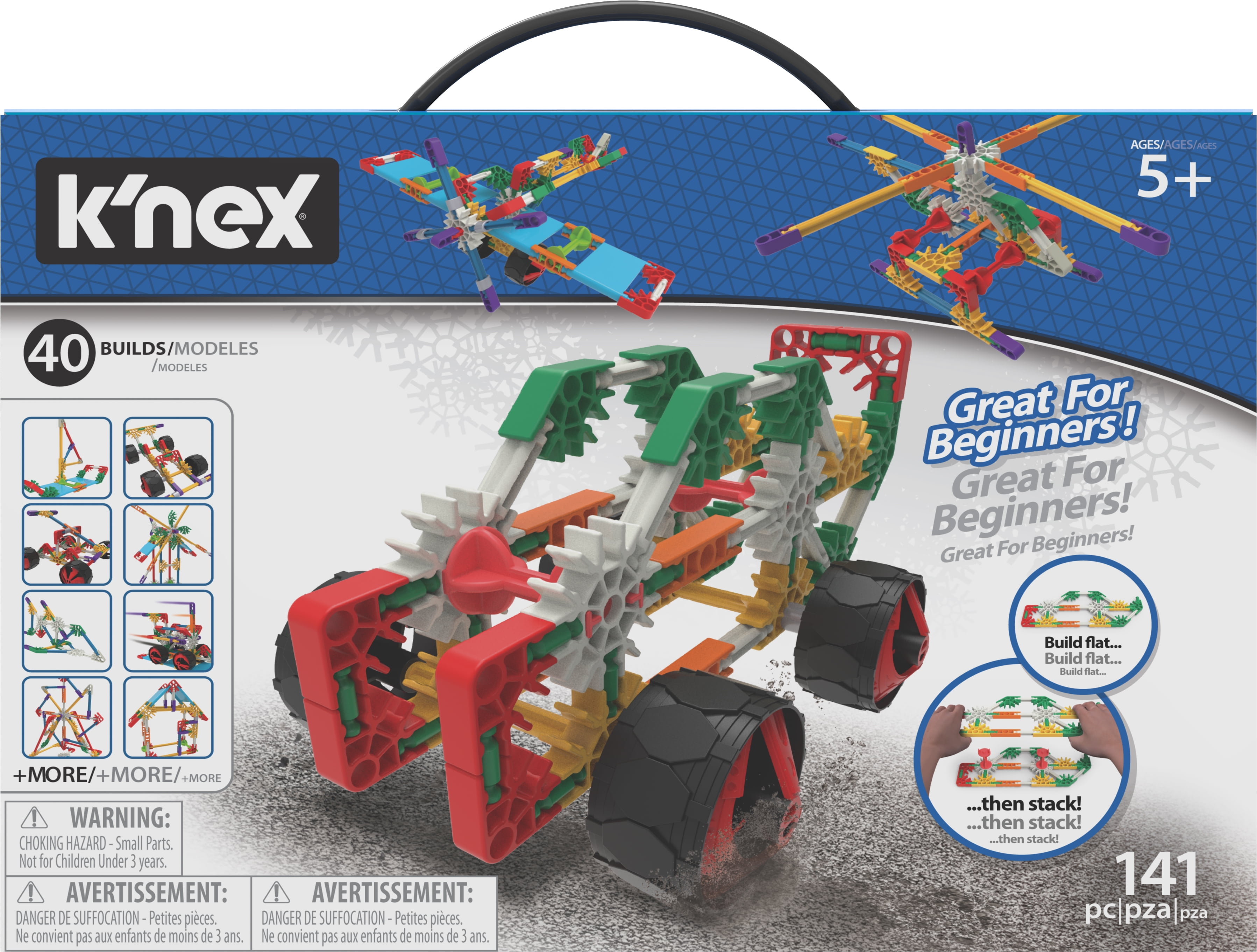 Rocket Car K'Nex Starter Vehicle Building Set 74 Pcs Construction Toy for Kids 