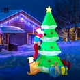 thumbnail image 3 of Gymax 7FT Self Inflatable Santa Claus Climbing Tree Christmas Decoration w/ LED Lights, 3 of 10