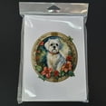 thumbnail image 3 of Maltese Christmas Flowers Greeting Cards Pack of 8 7 in x 5 in, 3 of 3