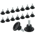 thumbnail image 1 of 16 paquetes de niveladores de pies de muebles con rosca M6, pies ajustables de nivelación de mesa de 27x15, nivelación deslizante de muebles para patas de silla y taburete, negro, 1 of 6
