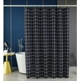 thumbnail image 5 of Textured Fabric Shower Curtain 72 Inches by 72 Inches, Black Checkered Printed Bathroom Curtain Machine Washable, 5 of 5