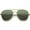 Gold / Green, variant on sunglassLA Unisex Modern Fashion Flat Lens Full Metal Side Cover Frame Double Bridged Aviator Sunglasses (Silver / Smoke) - 60mm