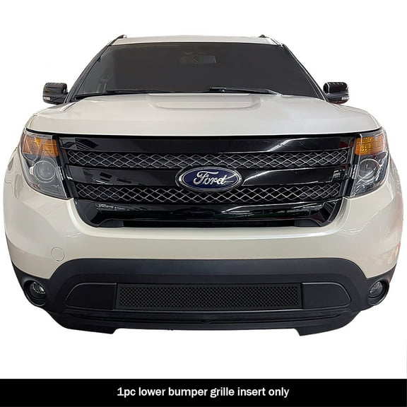 Stainless Steel Lower Bumper Black Wire Mesh Grille 2011-2015 Ford