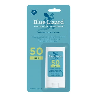 Blue Lizard Kids SPF 50 Mineral Sunscreen Stick, Broad Spectrum, All Ages, 0.5 fl oz