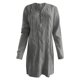 thumbnail image 3 of Vestido mini de manga larga con cuello en V para mujer: vestido de punto liso con cremallera, tejido de poliéster, moda informal para otoño/invierno, 3 of 3