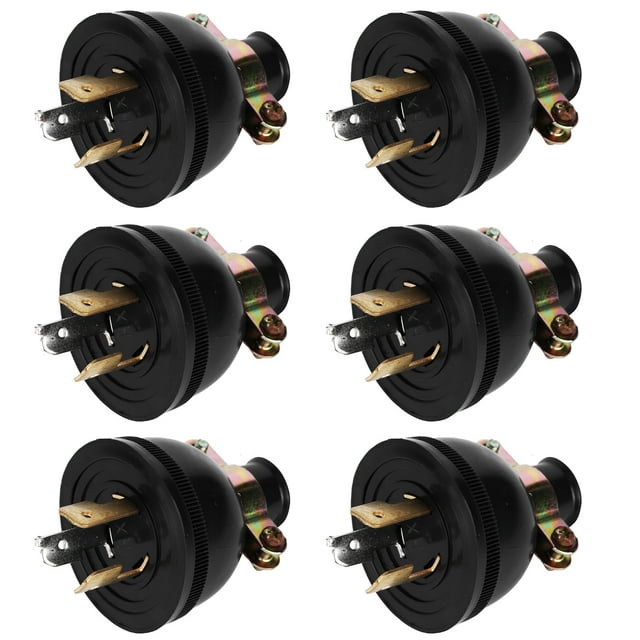 Enchufe convertidor de 3 pines tipo EE. UU. - 6 piezas - Accesorios para generador de gasolina 220 V - Anti-apagado - 37 KW