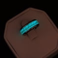 thumbnail image 5 of Glow in Dark Wedding Band Ring for Men or Women 8mm Stainless Steel or Black Ginger Lyne, 5 of 7