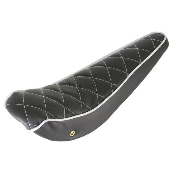 Bike 20 Dimond Banana Saddle Vinyl All Black White/Stitch.