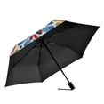 thumbnail image 2 of FORMRS Travel Umbrella Folding Auto Open Close Windproof Rain UV Protection, Dark Floral, 2 of 8