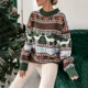 thumbnail image 2 of Suéteres de Navidad para mujer, ropa de gran tamaño, suéteres de manga larga con cuello redondo, prendas de punto cálidas y gruesas, Y2K, invierno, nuevo, 2023, 2 of 5