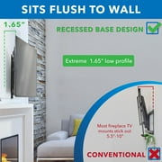 Mount-It! Motorized Fireplace Mantel TV Mount With Recessed Base, 42 to 80 TVs, 110 lbs. Capacity, Includes Remote