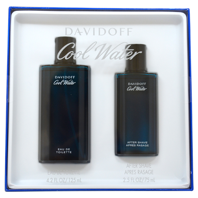 Cool Water by Zino Davidoff for Men 2 Pc Gift Set 4.2oz EDT Spray, 2