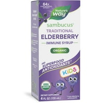 Nature's Way Sambucus Traditional Immune Syrup for Kids, Organic Black Elderberry Extract, 4 Fl Oz