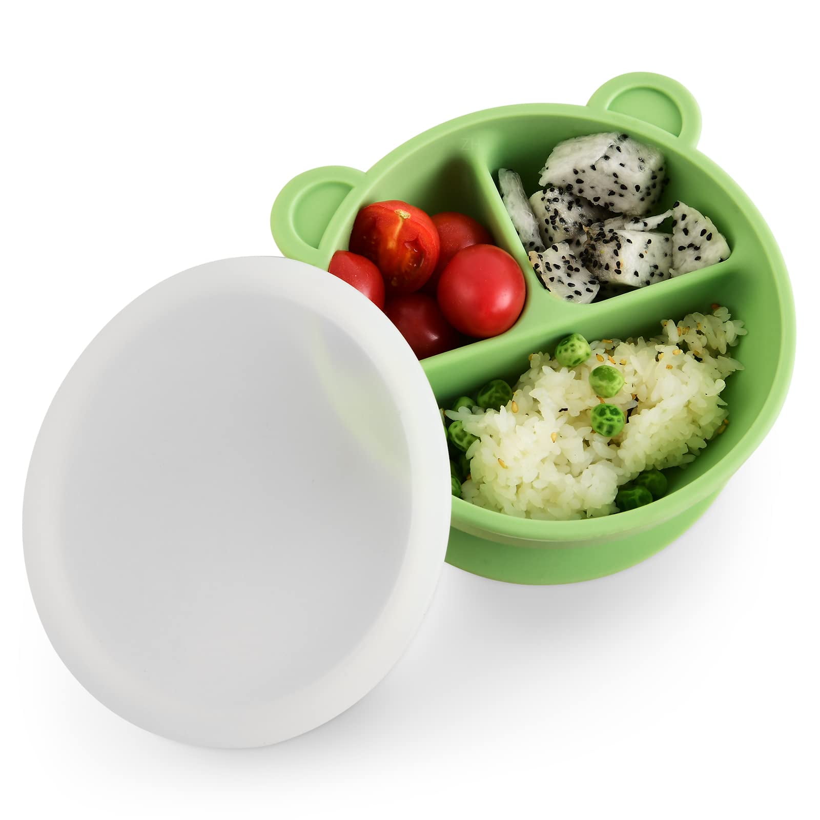SILVERCELL Baby Suction Bowls Silicone Baby Feeding Set Bowls + Lid