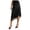 Black, variant on Women Silk Satin Half Slip Long Skirts Lace Patchwork Elastic Waist Long Skirt Elegant Silky Flowy A Line Midi Skirts (Gold, S)
