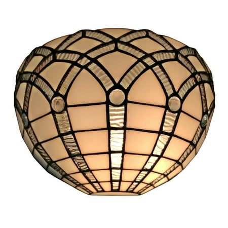 - Amora Lighting AM271WL12 Tiffany Style White Wall Sconce 12 In Wide