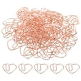 thumbnail image 1 of Unique Bargains 1 Paper Clip Heart-Shaped Cute Decorative Fun Clips Bookmarks 1.1 Inch Rose Gold, Pack of 100, 1 of 5