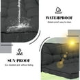 thumbnail image 6 of SDJPOI Outdoor Swing Cushions, Porch Swing Cushions 2-3 Seater Replacement with Backrest, Waterproof Thicken 4" Bench Cushion with Ties for Patio Porch Lawn and Garden, 6 of 8