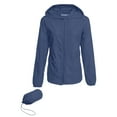 thumbnail image 5 of Arnsht Rain Jacket Women Outdoor Lightweight Waterproof Windbreaker Jacket Hooded Packable Rain Coats for Women with Pocket Blue M, 5 of 7
