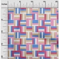 thumbnail image 2 of oneOone Silk Tabby Light Brown Fabric Geometric Bold Lines Sewing Material Print Fabric By The Yard 42 Inch Wide, 2 of 4